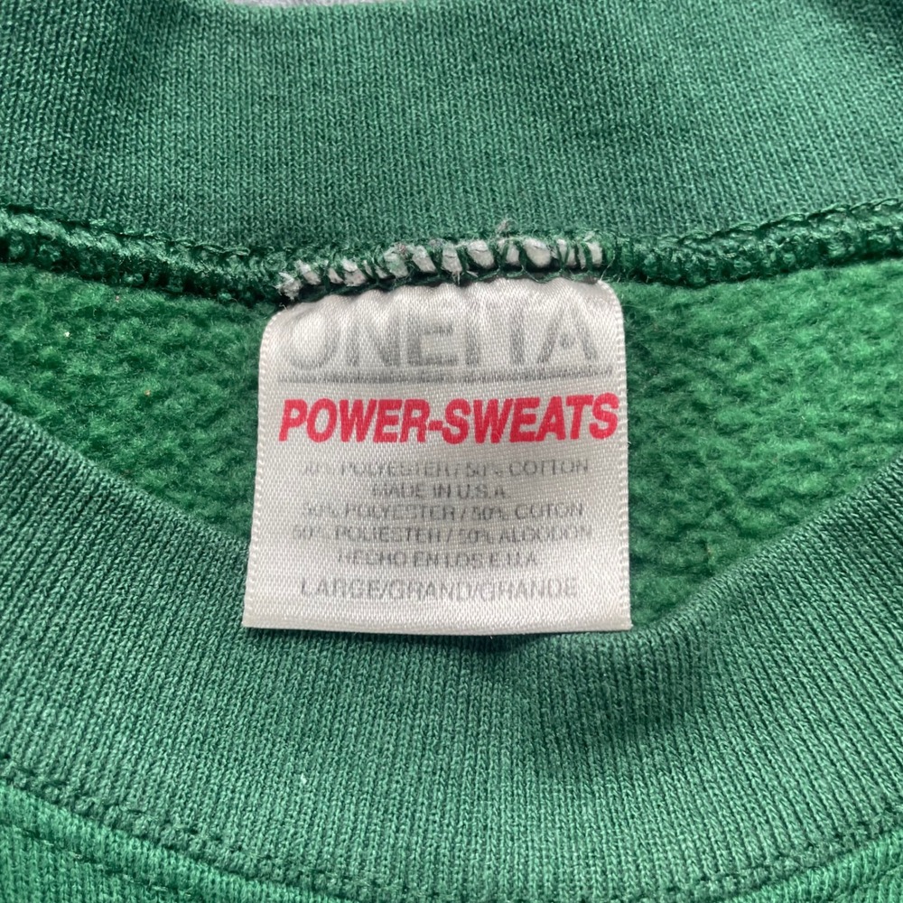 Oneita Sweatshirt Mens Large Green Pagosa Springs Colorado Elk Vintage USA Made - Picture 3 of 8